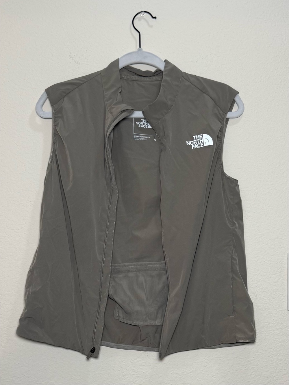 The North Face Grey Athletic Vest Large Lightweight Outdoor